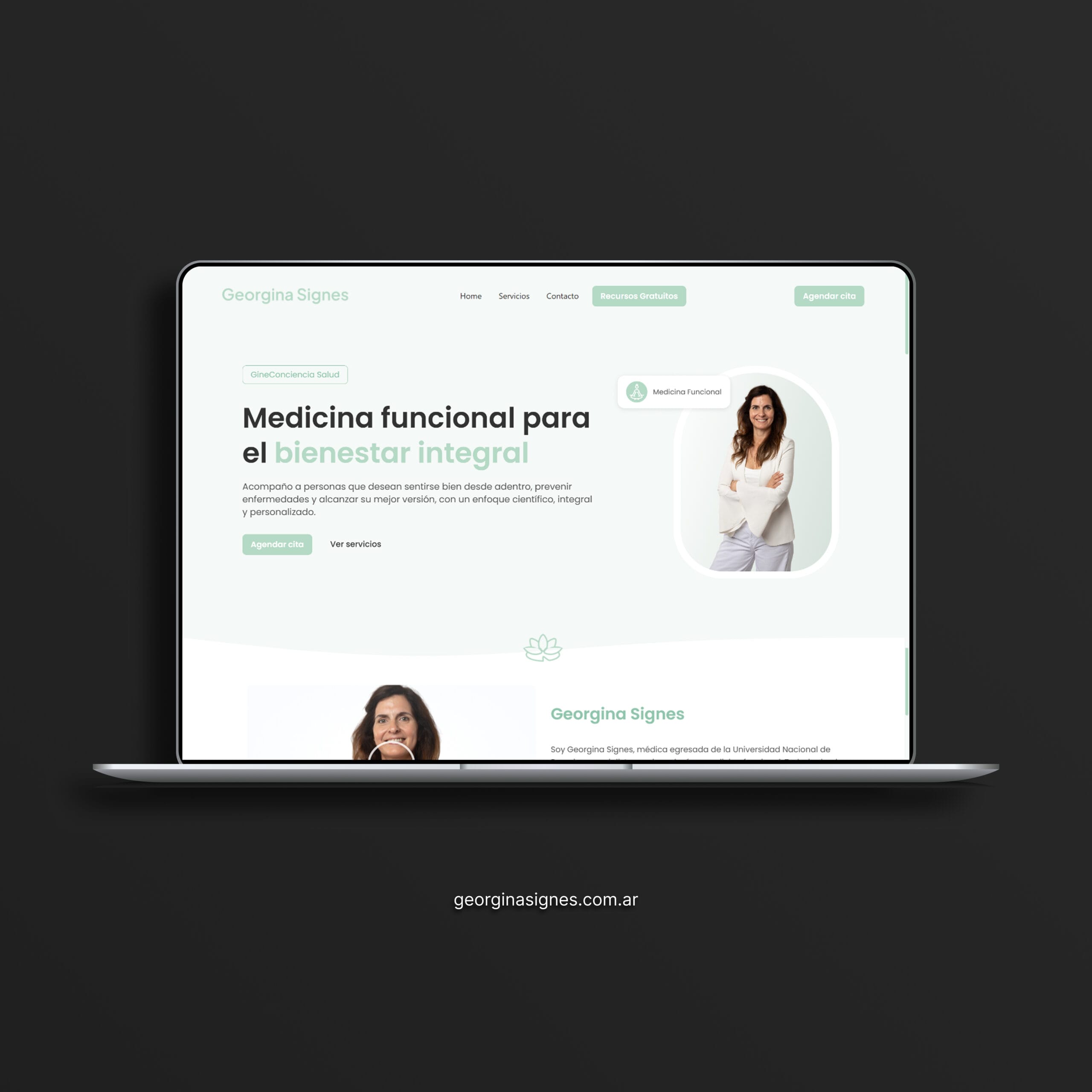 georgina signes landing page