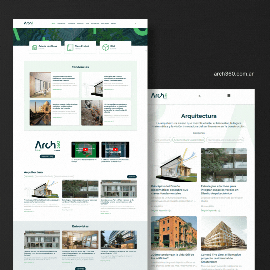 Página web Arch 360 by vasa Noticias y Blog
