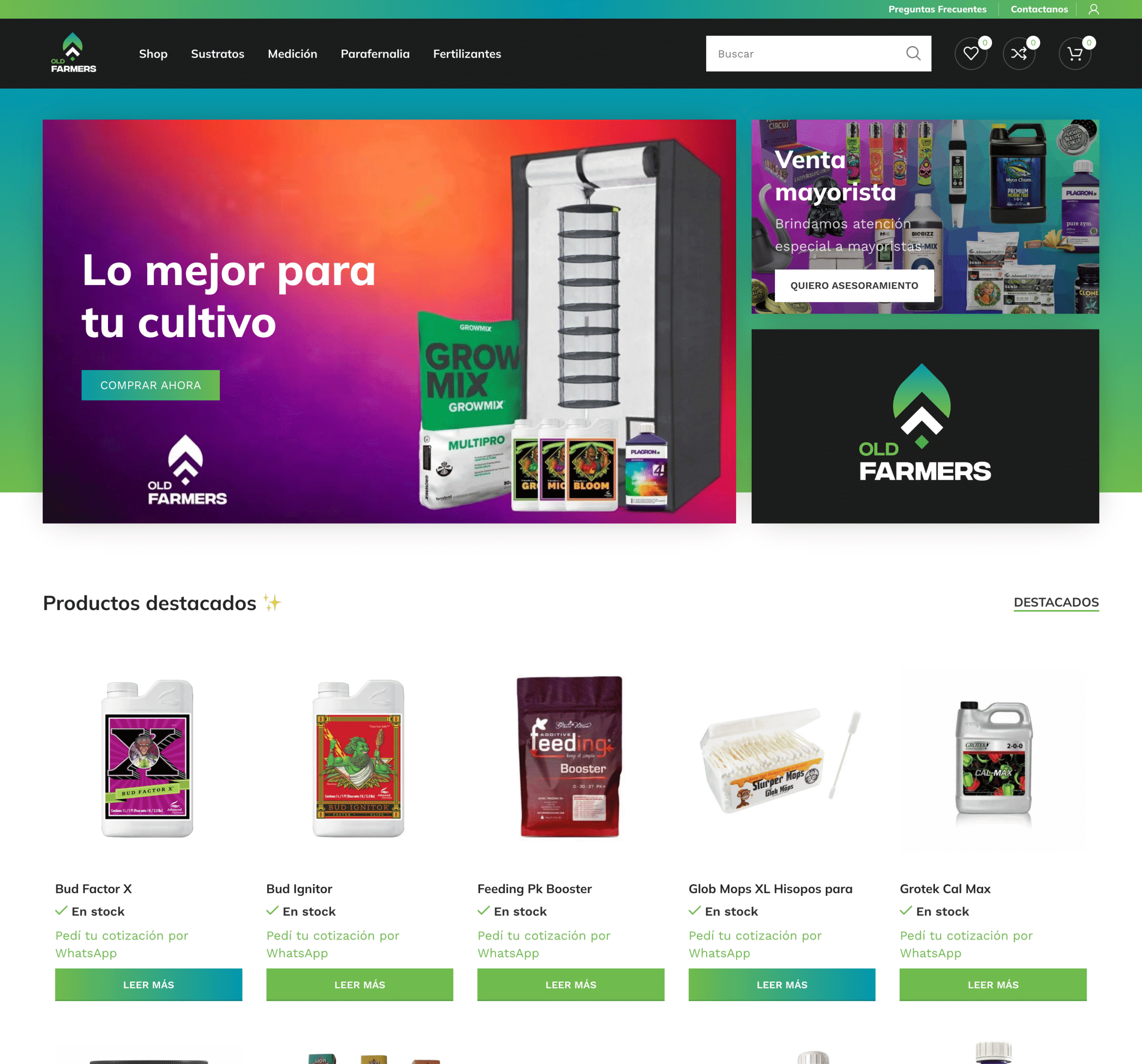 Old Farmers - Distribuidora para Growshops - [oldfarmers.com.ar]