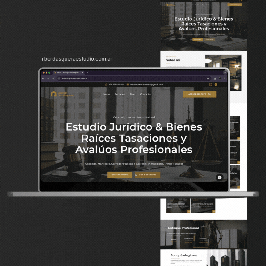 Páginas web Rodrigo Berdasquera estudio juridico