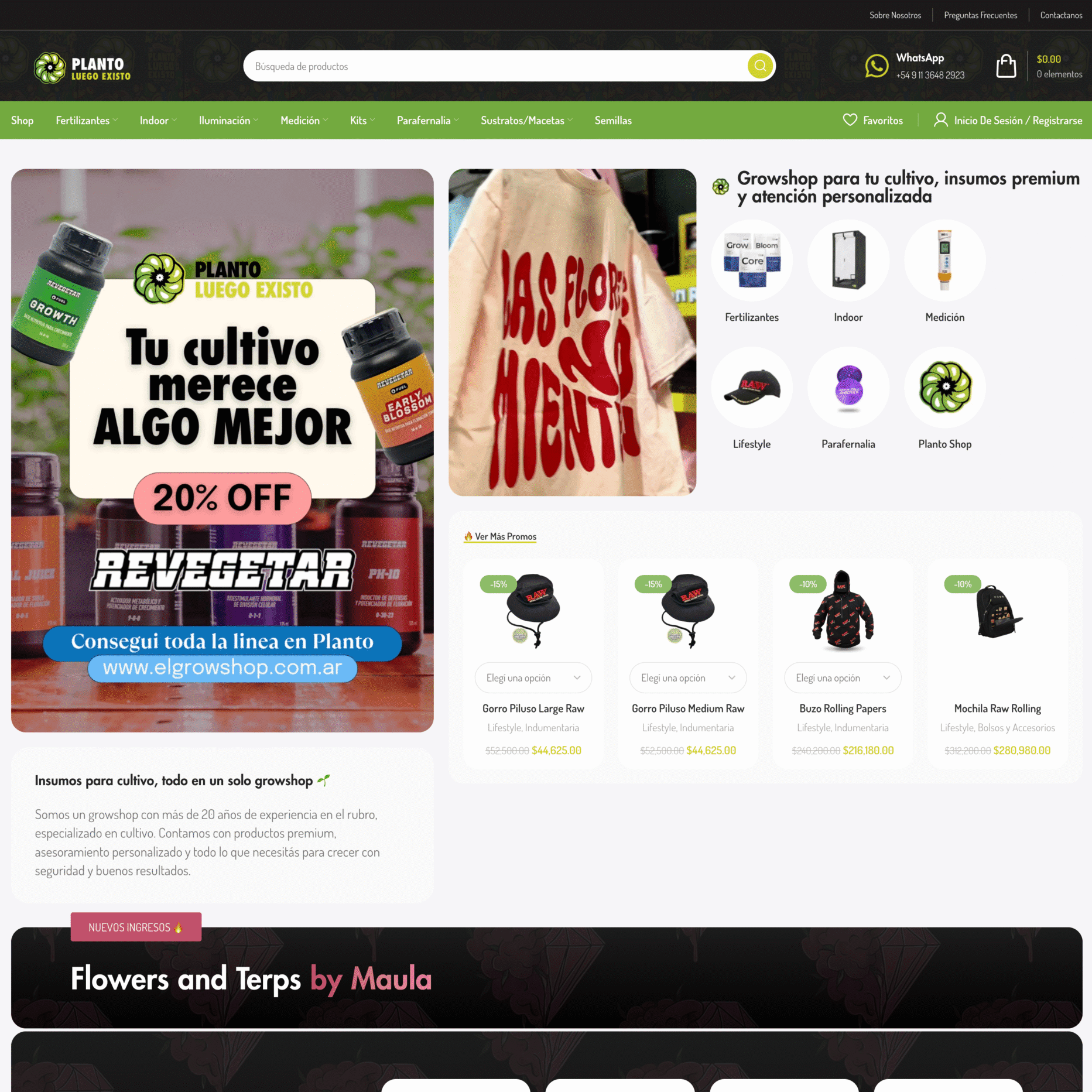 Growshop Planto Luego Existo - Todo Para tu Cultivo - [elgrowshop.com.ar]