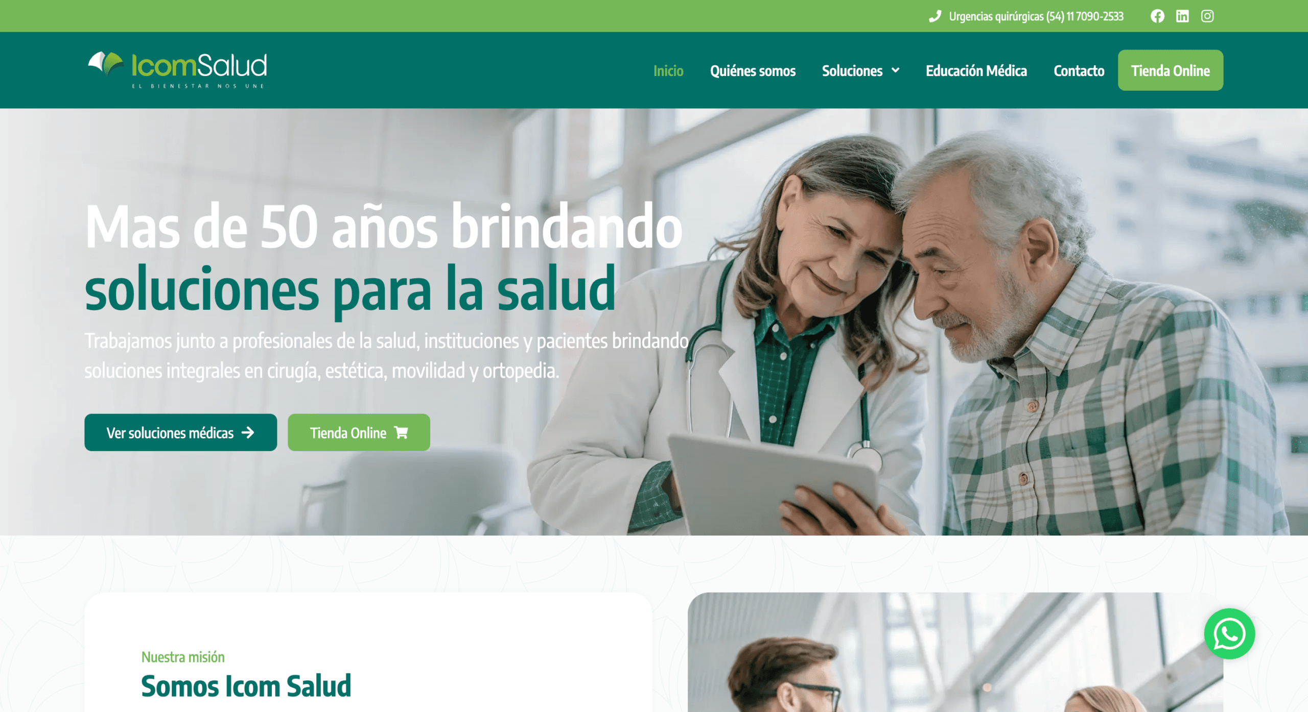 Rediseno ICOM Salud Web Profesional