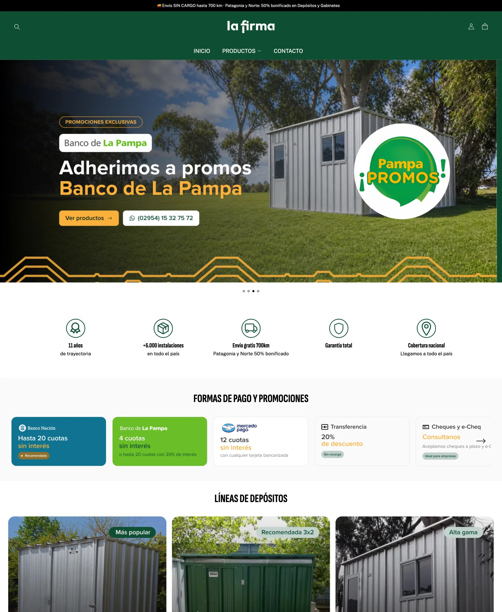 Tienda online de La Firma rediseñada por Danila Digital