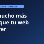 Placa con el título: Das mucho más de lo que tu web deja ver